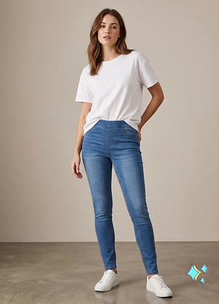 Женские джеггинсы m&amp;s short, высокая посадка, u9 10 / eur 38