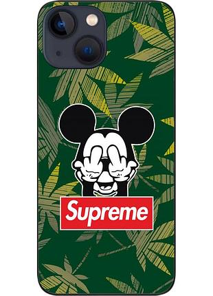 Силіконовий чохол epik для iphone 13 mini з картинкою мікі supreme