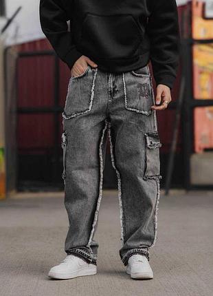 Штани джинсові чоловічі розширені baggy