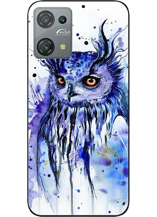 Силіконовий чохол epik для oscal c30 pro з картинкою сова акварель