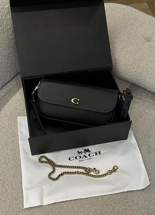 Coach brook flap chain bag black\gold 💎