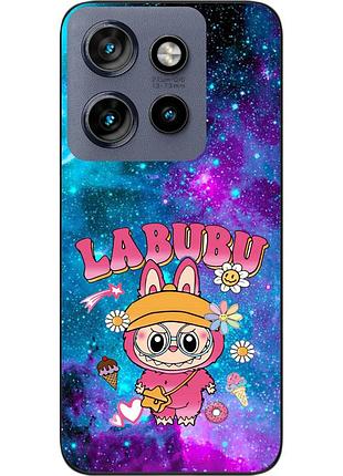 Силіконовий чохол epik для motorola edge 60 neo з принтом labubu галактика