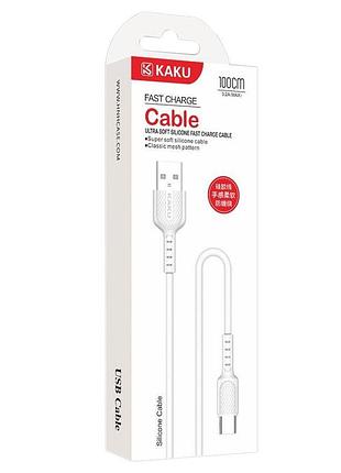 Usb кабель kaku ksc-111 usb type-c 1m - white 4