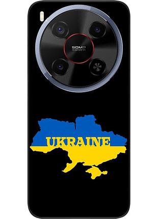 Силиконовый чехол epik для zte nubia v70 max с принтом карта украины