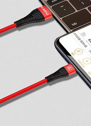 Usb кабель kaku ksc-298 usb - micro usb 1m - red 3
