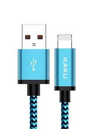 Usb кабель kaku ksc-107 usb - lightning 1m - blue