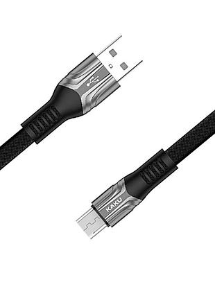 Плоский кабель kaku ksc-278 usb - micro usb 1.2m - black
