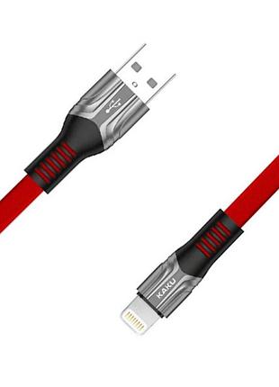 Плоский кабель kaku ksc-278 usb - lightning 1.2m - red
