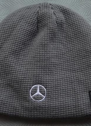 Mercedes-benz мужская теплая зимняя шапка