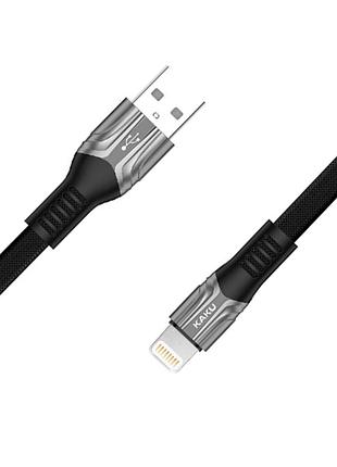 Плоский кабель kaku ksc-278 usb - lightning 1.2m - black