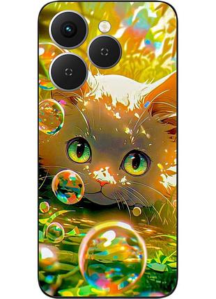 Чехол силиконовый epik для tecno spark 40 (km5n) с картинкой пузырики счастья