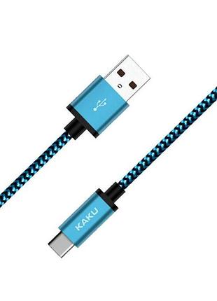 Usb кабель kaku ksc-107 usb - type-c 1m - blue