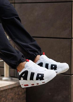 Air more uptempo low white black red 8