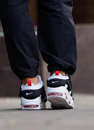 Air more uptempo low white black red 9