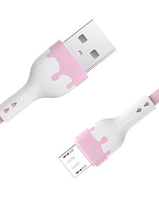 Usb кабель kaku ksc-271 usb - micro usb 1,2m - pink