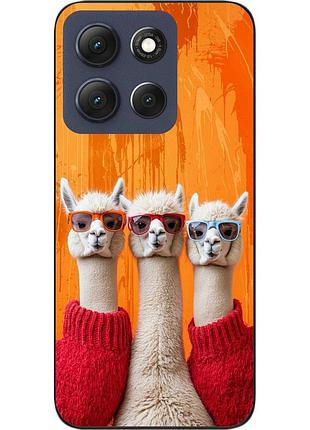 Силиконовый чехол epik для motorola moto g56 5g с принтом стильные ламы