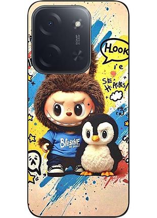 Силіконовий чохол epik для xiaomi poco c85 з принтом лабубу пінгвін