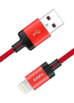 Usb кабель kaku ksc-284 usb - lightning 2m - red