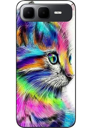 Силиконовый чехол epik для infinix smart 10 plus (x6725b) с принтом разноцветный котик