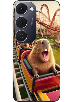 Силіконовий чохол epik для tecno spark 40 pro plus (km7) з картинкою капібари на американських гірках