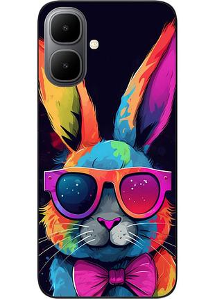 Чехол силиконовый epik для infinix smart 10 (x6725) с принтом радужный кролик