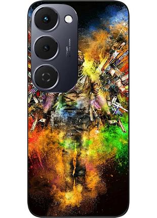 Силіконовий чохол epik для tecno spark 40 pro plus (km7) з принтом яскравий воїн