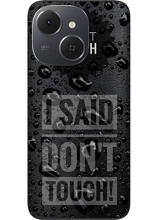 Силиконовый чехол epik для tecno spark 40c (km4k) с принтом не трогать капли
