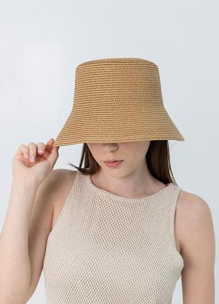 Шляпа панама летняя с рафии d.hats цвет коричневый