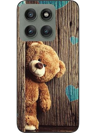 Бампер силиконовый чехол epik для motorola edge 60 pro мишка