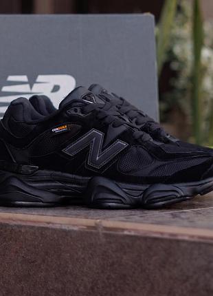 Кроссовки мужские new bаlance 9060 cordura nd черные замшевые для повседневной носки надежные термо на демисезон нью баланс
