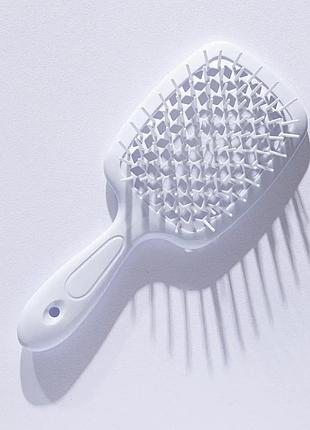 Щітка для волосся hollow comb superbrush plus white