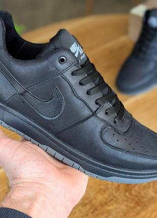 Nike force 1 натуральная кожа мужские кроссовки кеды прошиты прочные мужская весенняя обувь 44