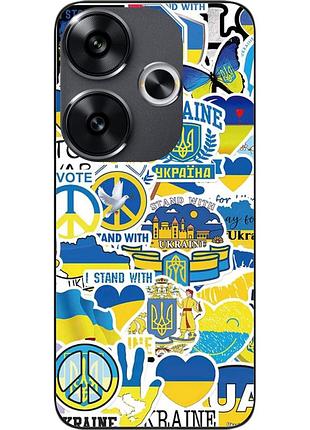 Силіконовий чохол epik для xiaomi poco f6 з картинкою стикери україна