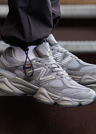Кросівки чоловічі new balance 9060 cordura nd світло сірі замшеві для повсякденного носіння надійні термо на демісезон нью баланс