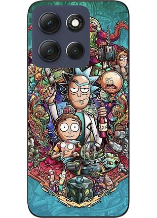 Чехол силиконовый epik для motorola moto g56 5g с изображением rick and morty галактическое безумие