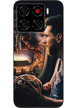 Силиконовый чехол бампер epik для zte blade a56 с изображением месси