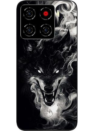 Чехол силиконовый epik для zte blade a56 с принтом туманный волк