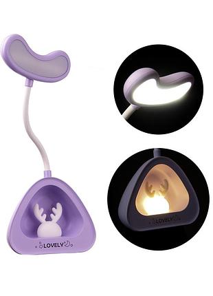 Лампа-нічник led настільна оленятко зарядка usb №3063 12-67 (2067)