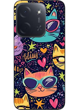 Чохол силіконовий epik для xiaomi poco c85 з принтом райдужні кошенята