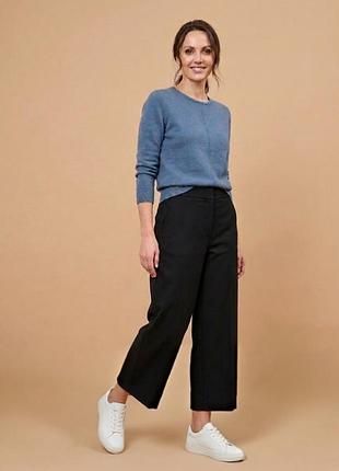 Жіночі брюки кюлоти з вовни h&m чорного кольору розмір l/xl 48/50