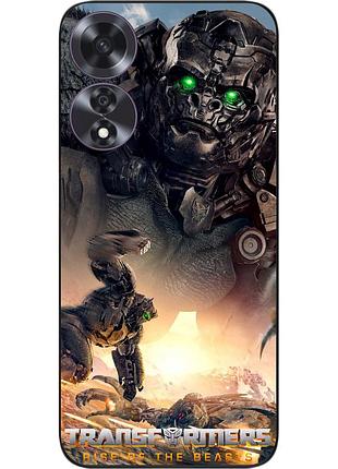 Силіконовий чохол epik для oppo a60 4g з картинкою ейплінк трансформери звероботи