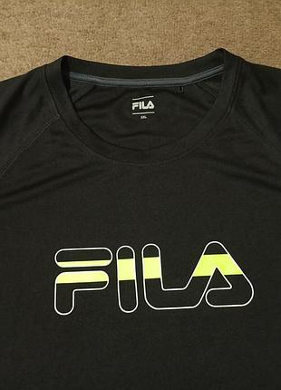 Футболка чоловіча, fila, чорна xxl