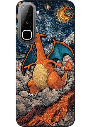 Чохол силіконовий epik для infinix hot 70 (x6895) з принтом вогняний дракон