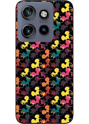 Чехол силиконовый epik для motorola edge 60 neo с изображением цветной паттерн с микки маусом