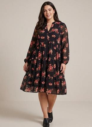 Чорне шифонове плаття,  сукня для вагітних , 3xl-4xl.