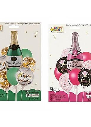 Повітряні кулі пляшка celebrate 9шт 10-8