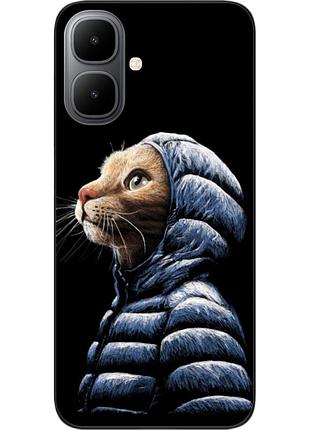 Бампер силиконовый чехол epik для infinix smart 10 (x6725) с принтом кот в куртке