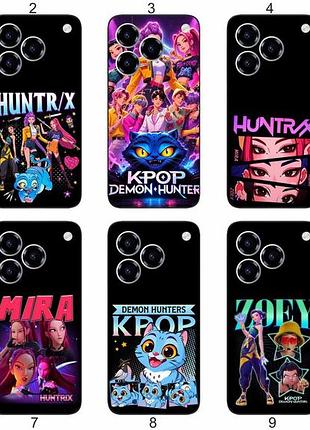 Силиконовый чехол kpop demon hunters для zte blade a76 кей-поп дизайн