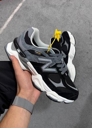 Утепленные зимние мужские кроссовки new balance 9060 cordura winter termo black grey 1950 беланс черного с серым цветов термо