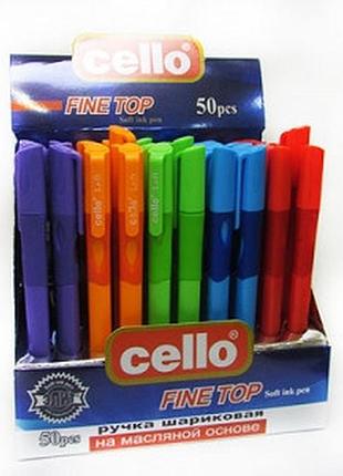 Ручка шариковая масляная для правшей cello fine top cl-1361 93667